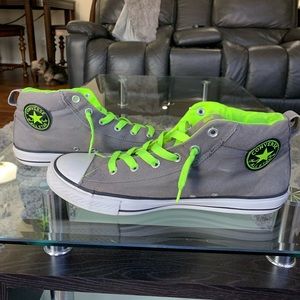 Glow in the dark Neon Green Converse